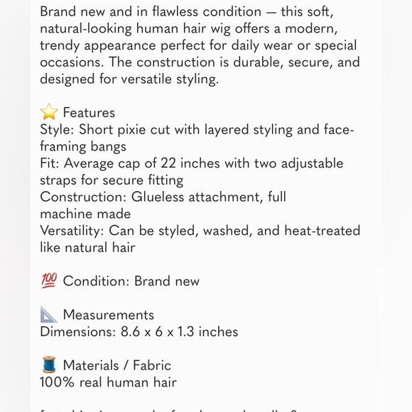 Short Pixie Cut Human Hair Wig Glueless Layered With Bangs Modern main image 6